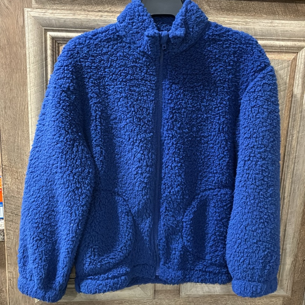 NWT Wonder Nation Beautiful Blue Color Very Soft Polyester Material Teddy Jacket
